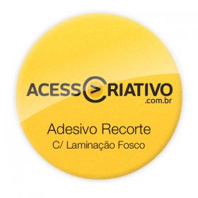 Adesivo comum Vinil branco  4x0 Laminação Fosco Corte Especial 
